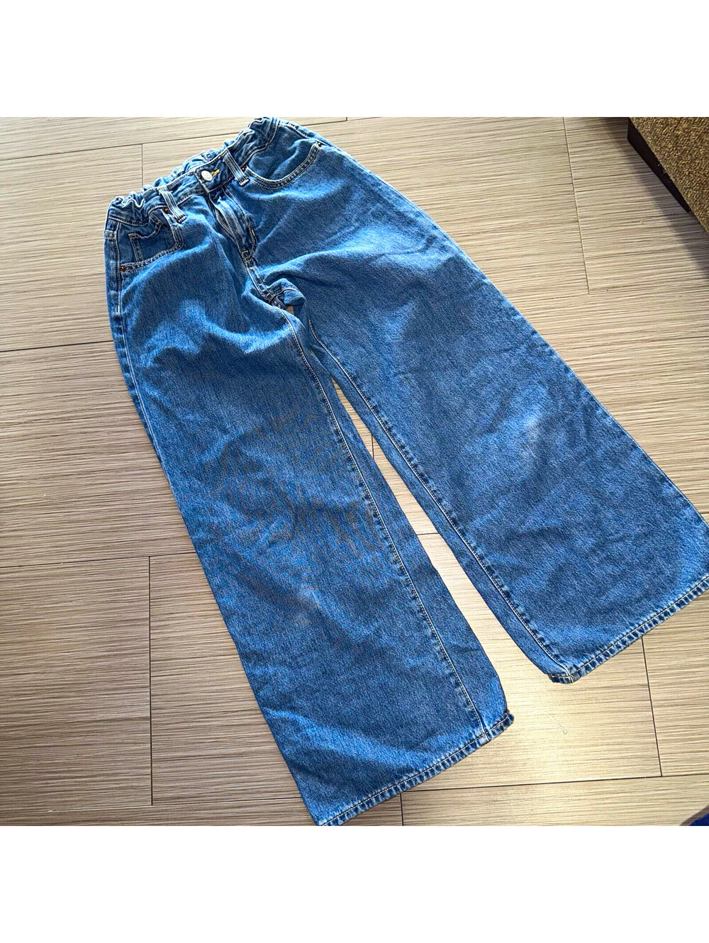 Old Navy High Rise Super Baggy Wide Leg Jeans Girls 12 Blue Y2K Skater